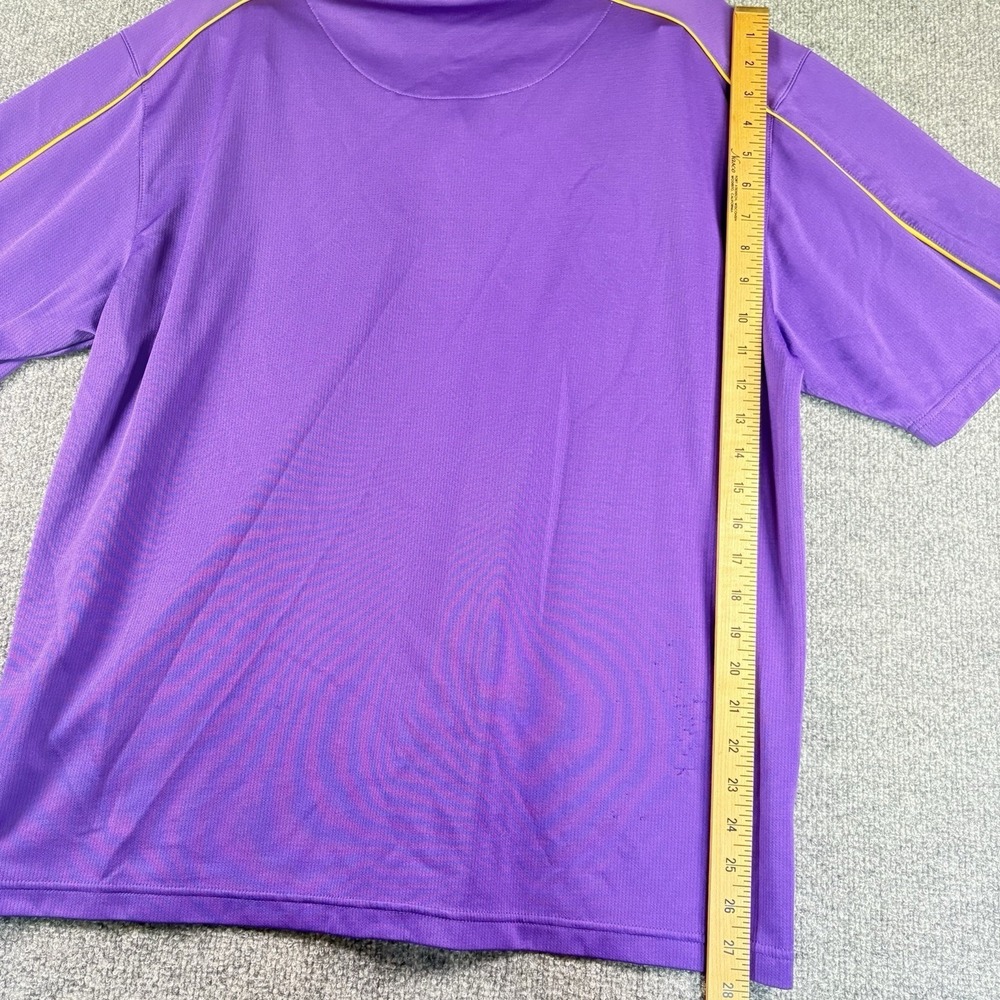 PGA Tour LSU Tigers Polo Shirt Men's XL Purple Gold Embroidered NCAA Golf - Picture 7 of 8